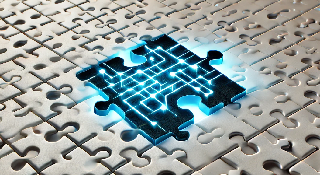 DALL·E 2025-02-21 09.42.55 - A flat, seamless grid of identical interlocking puzzle pieces, all fitting together perfectly without any gaps. Each puzzle piece has the same exact s